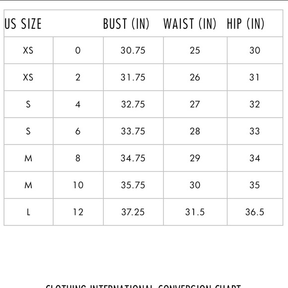 Alice And Size Chart